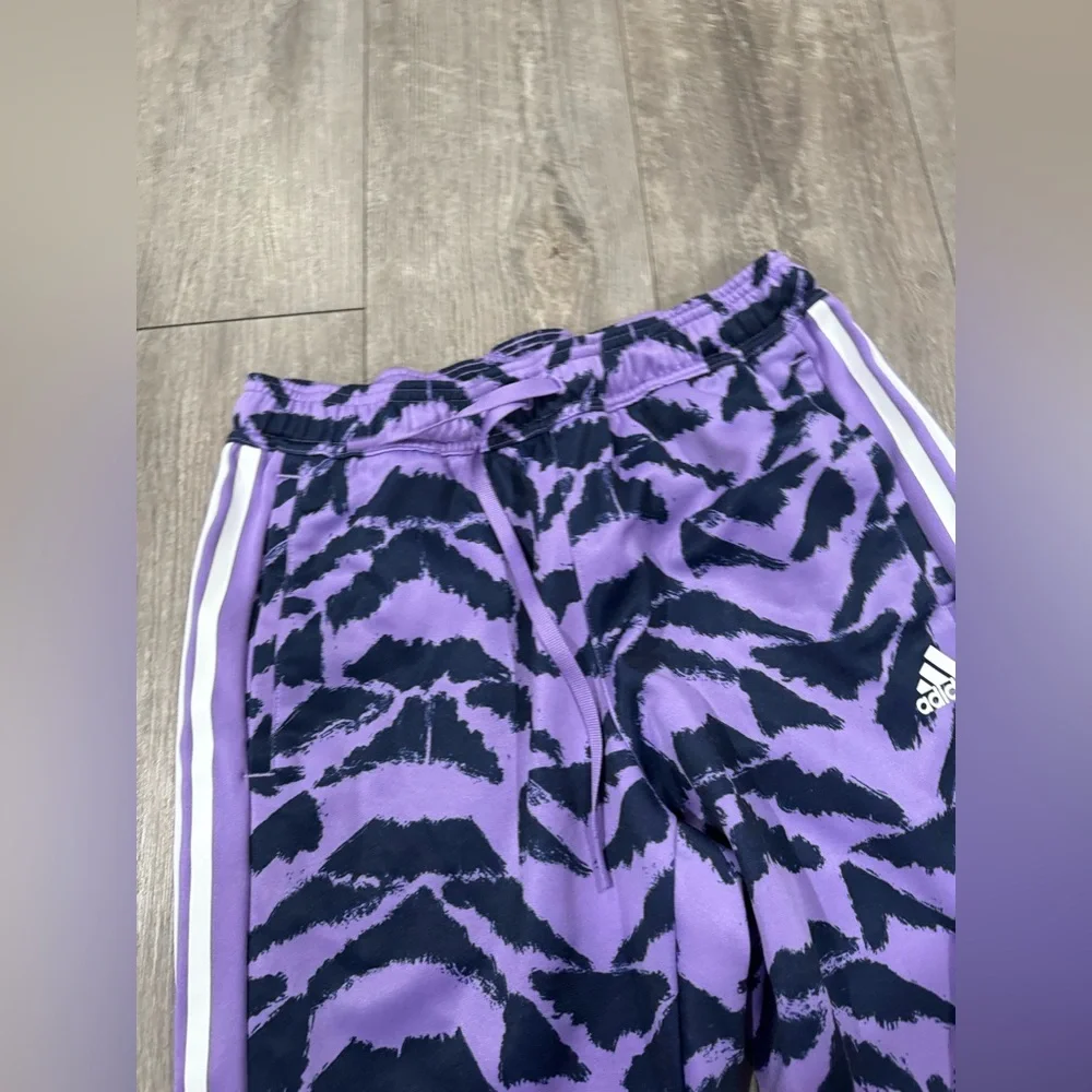 adidas Purple and Black Graphic Joggers